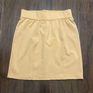 Say What Tan Casual Pencil Skirt